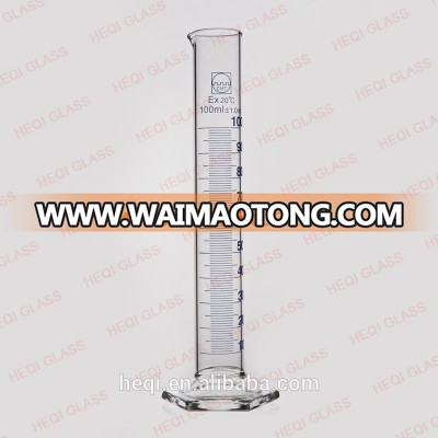 glass Hexagon measuring cylinder