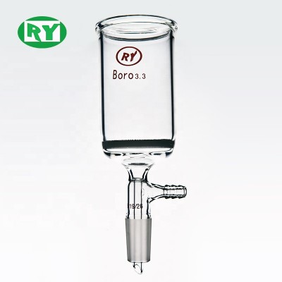 Borosilicate Glass Buchner Filtering Funnel With Fine Frit,With Standard Taper Inner Joint And Vacuum Serrated Tubulation